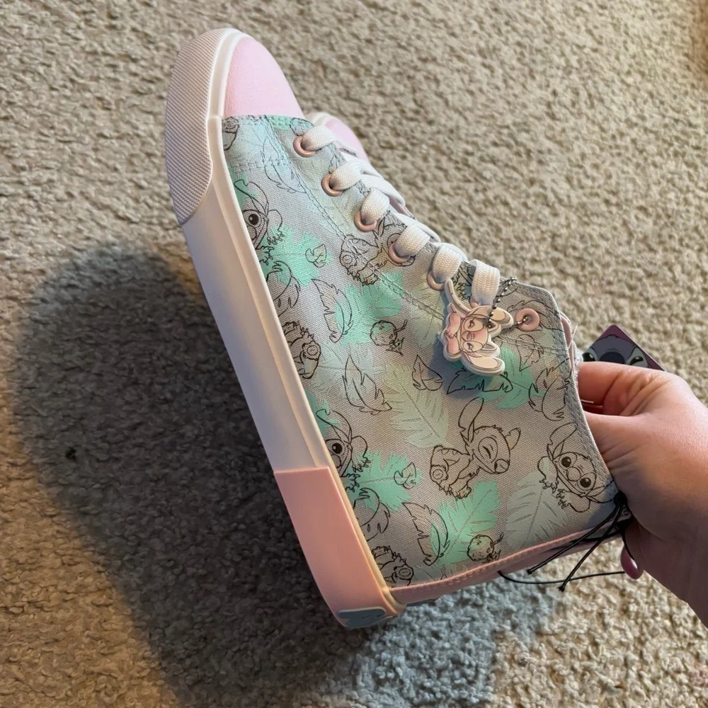 Disney Stitch Angel High Top Sneakers Shoes Sz 10